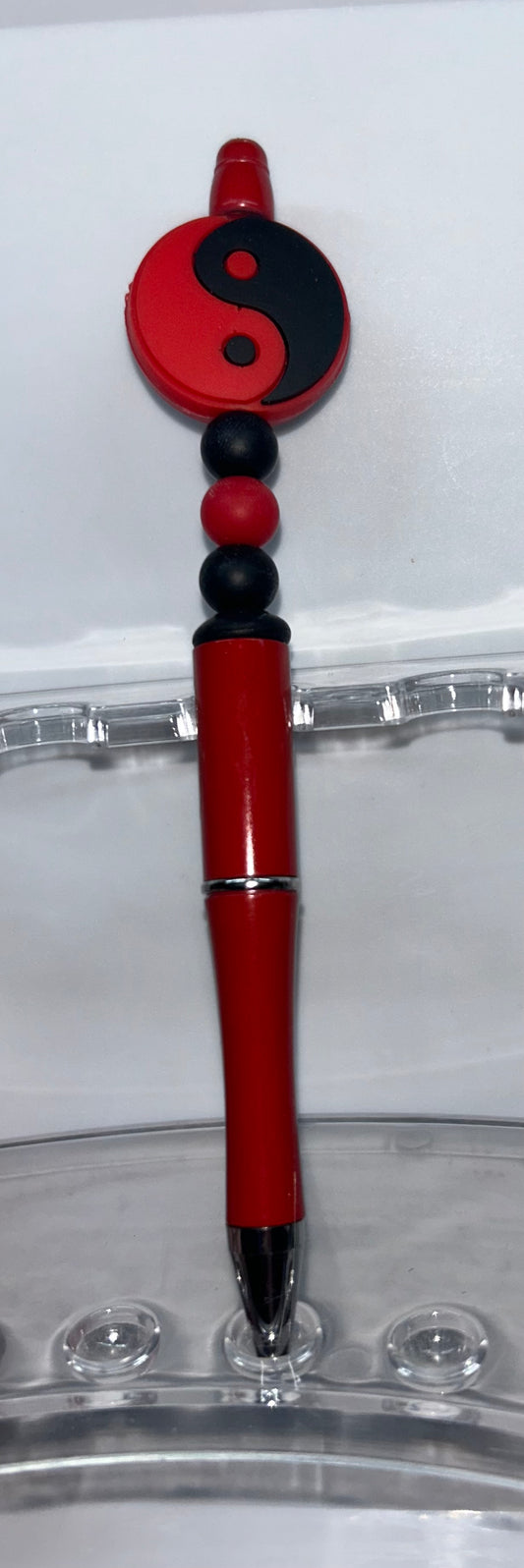Red and Black Ying Yang Red Pen