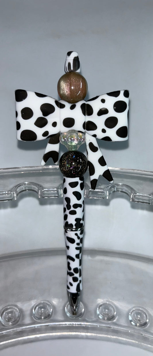 Cow Print Bow Cow Print Pen