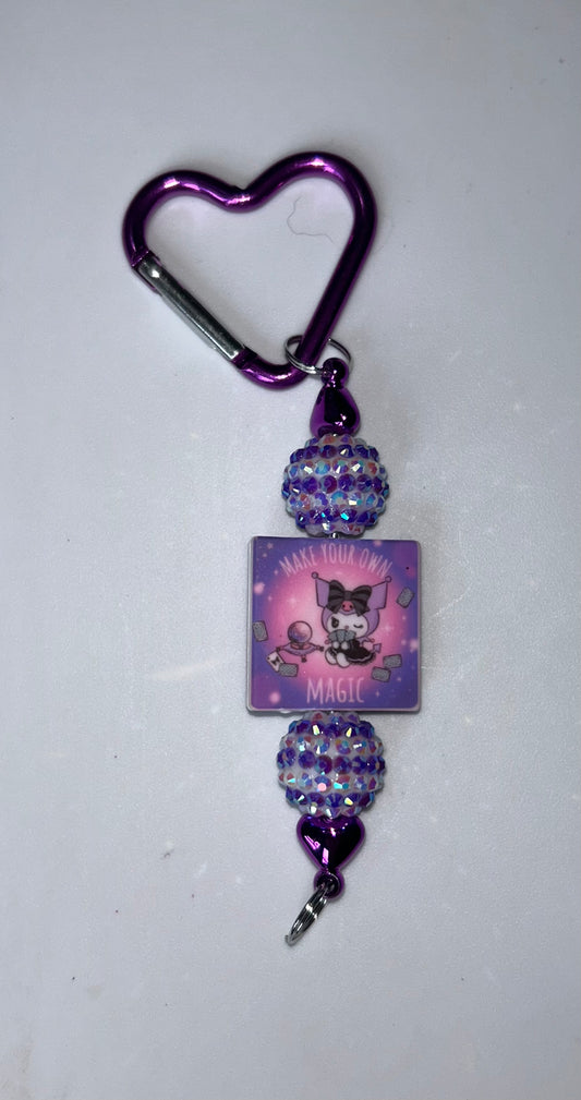 Kuromi Purple Keychain