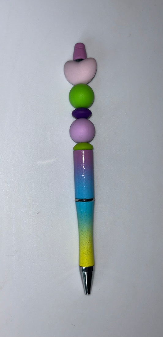 Pink Hert Rainbow Ombre Pen