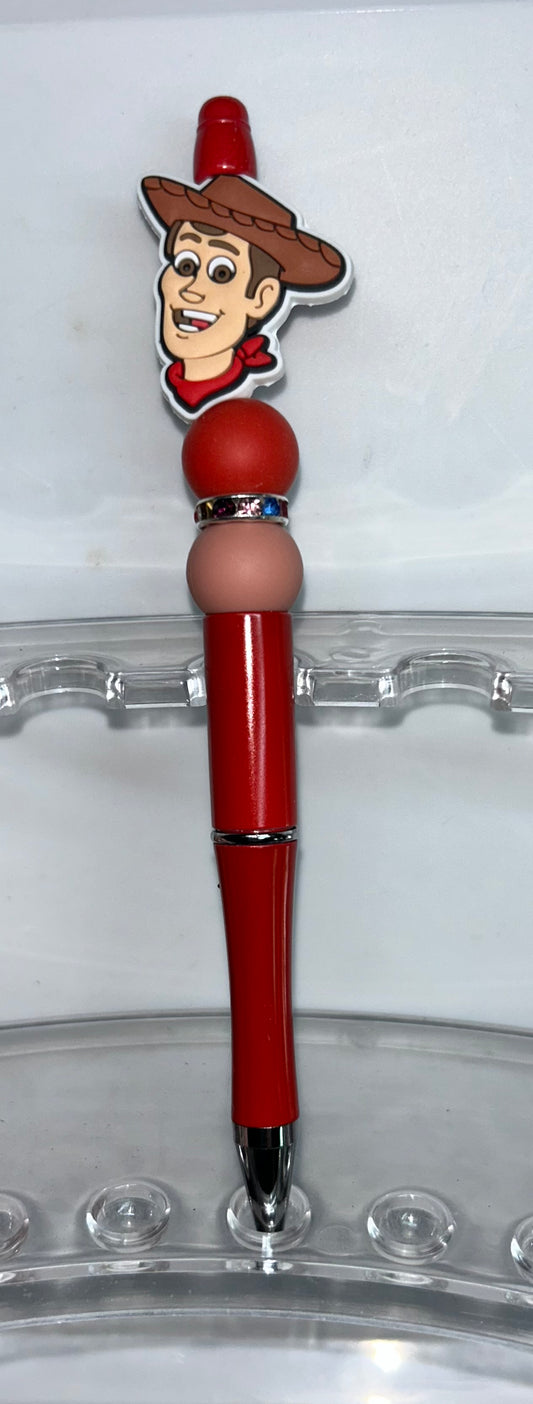 Woody Head Red Pen