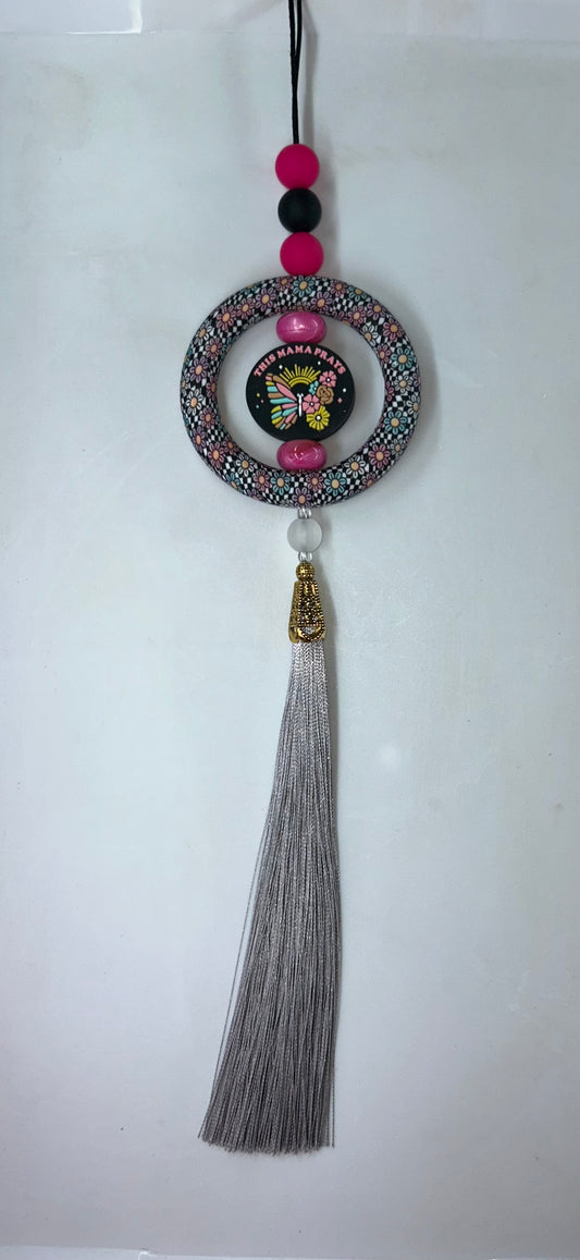 This Mama Prays Car Charm