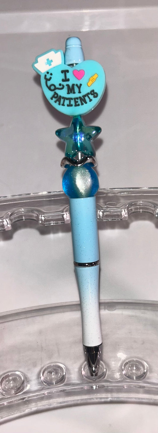 I Love My Patients Blue Ombre Pen