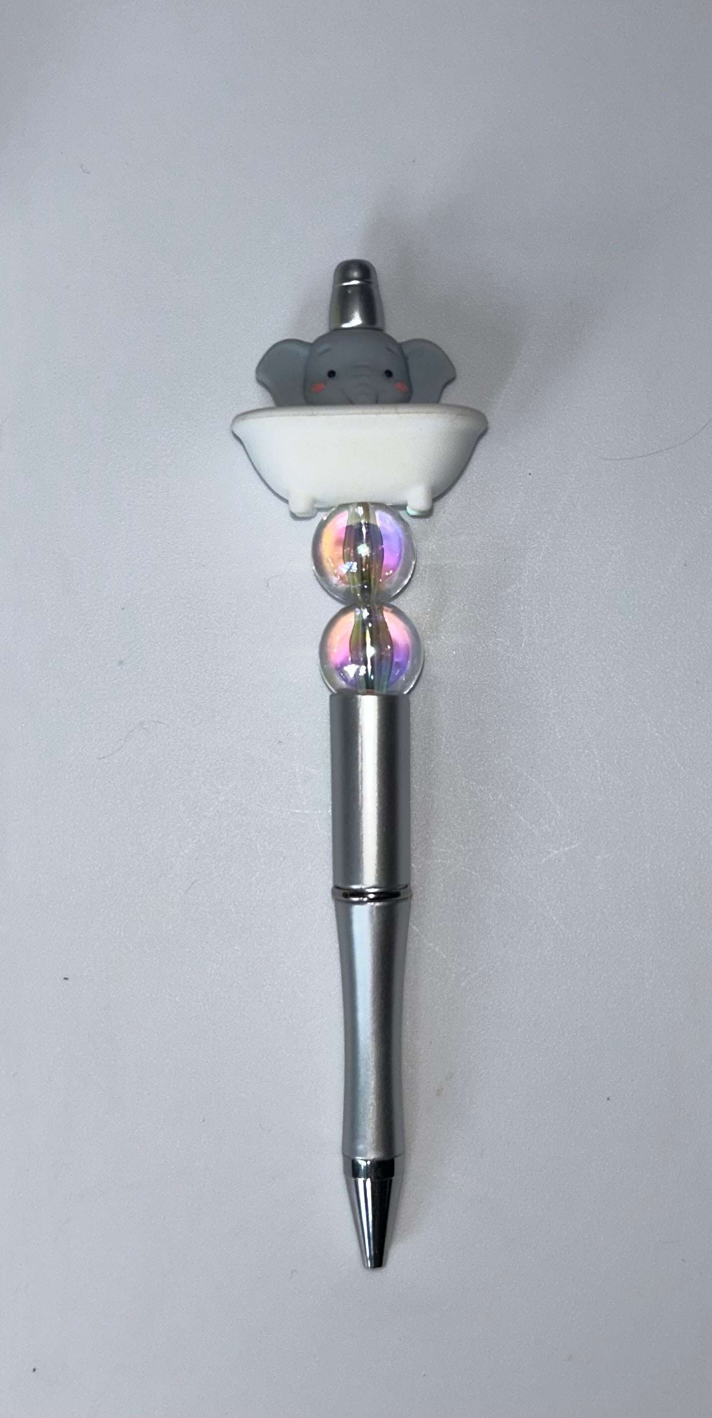 Elephant In Tub Silver Pen
