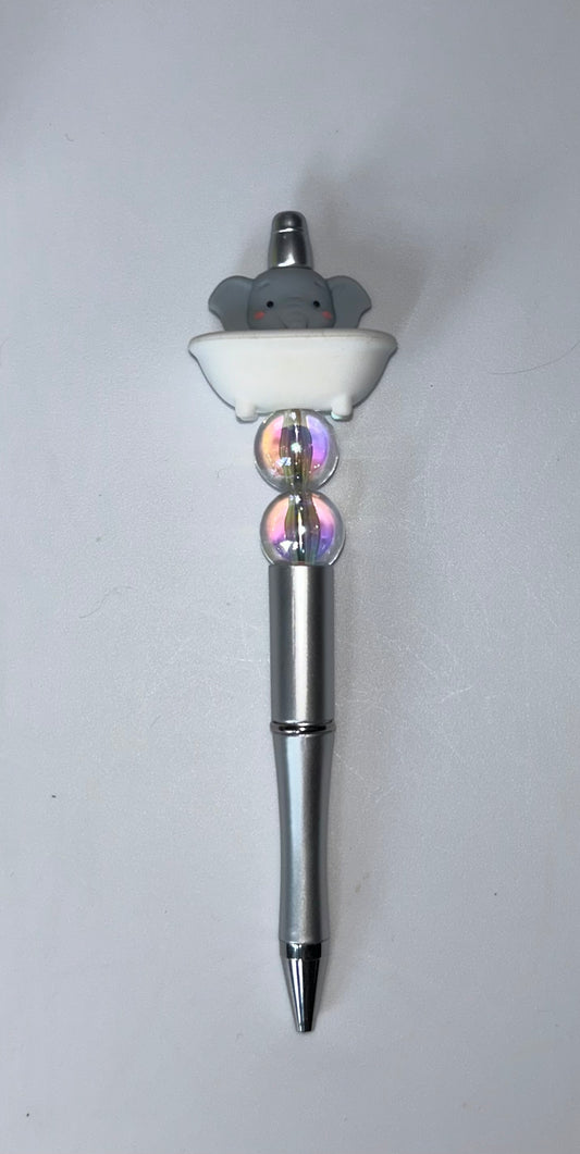 Elephant In Tub Silver Pen