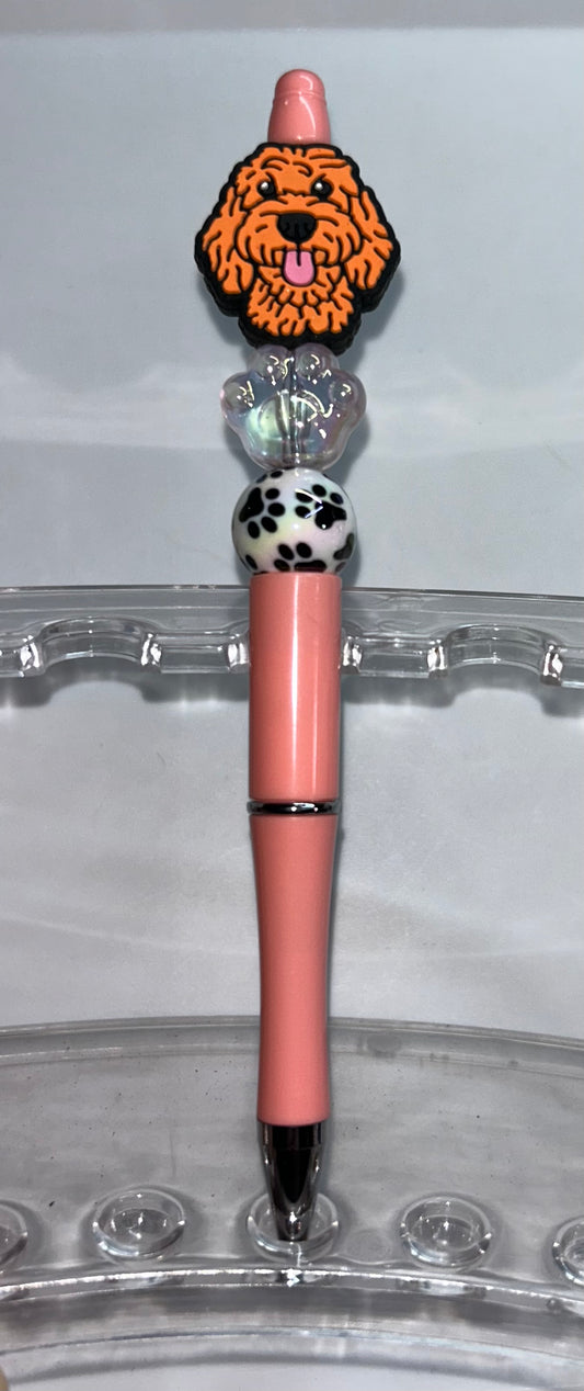 Golden Doodle Peach Pen