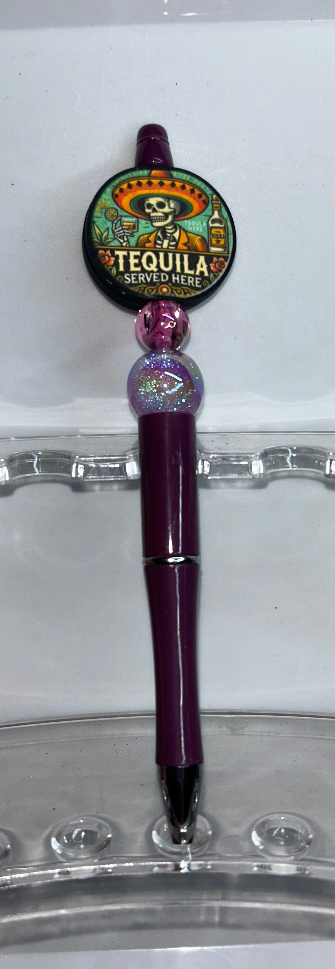 Tequila Served Here Purple Pen