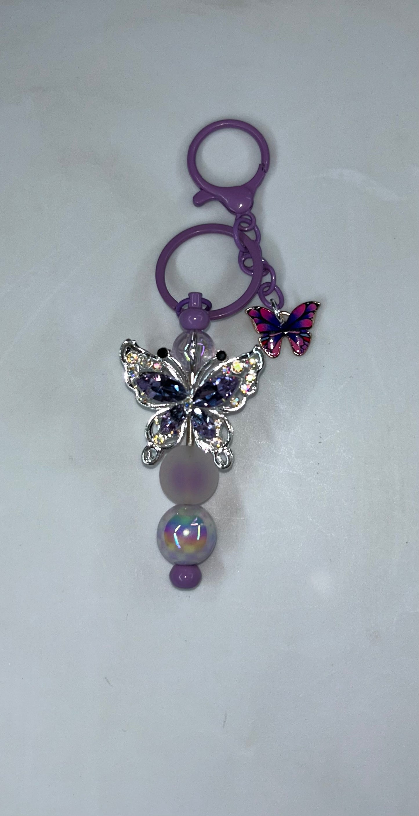 Light Purple Butterfly Purple Key Chain