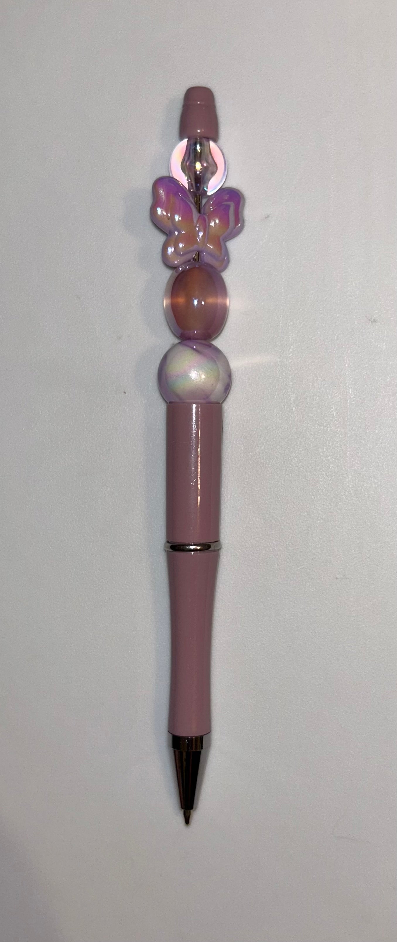 Pink Butterfly Rose Gold Pen