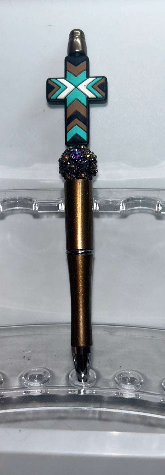 Cross Western Print Brown Pen