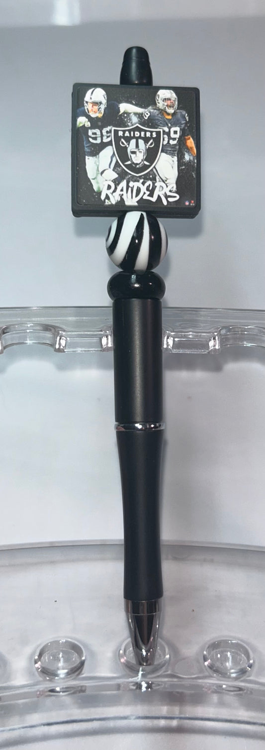 Raiders Square Black Pen