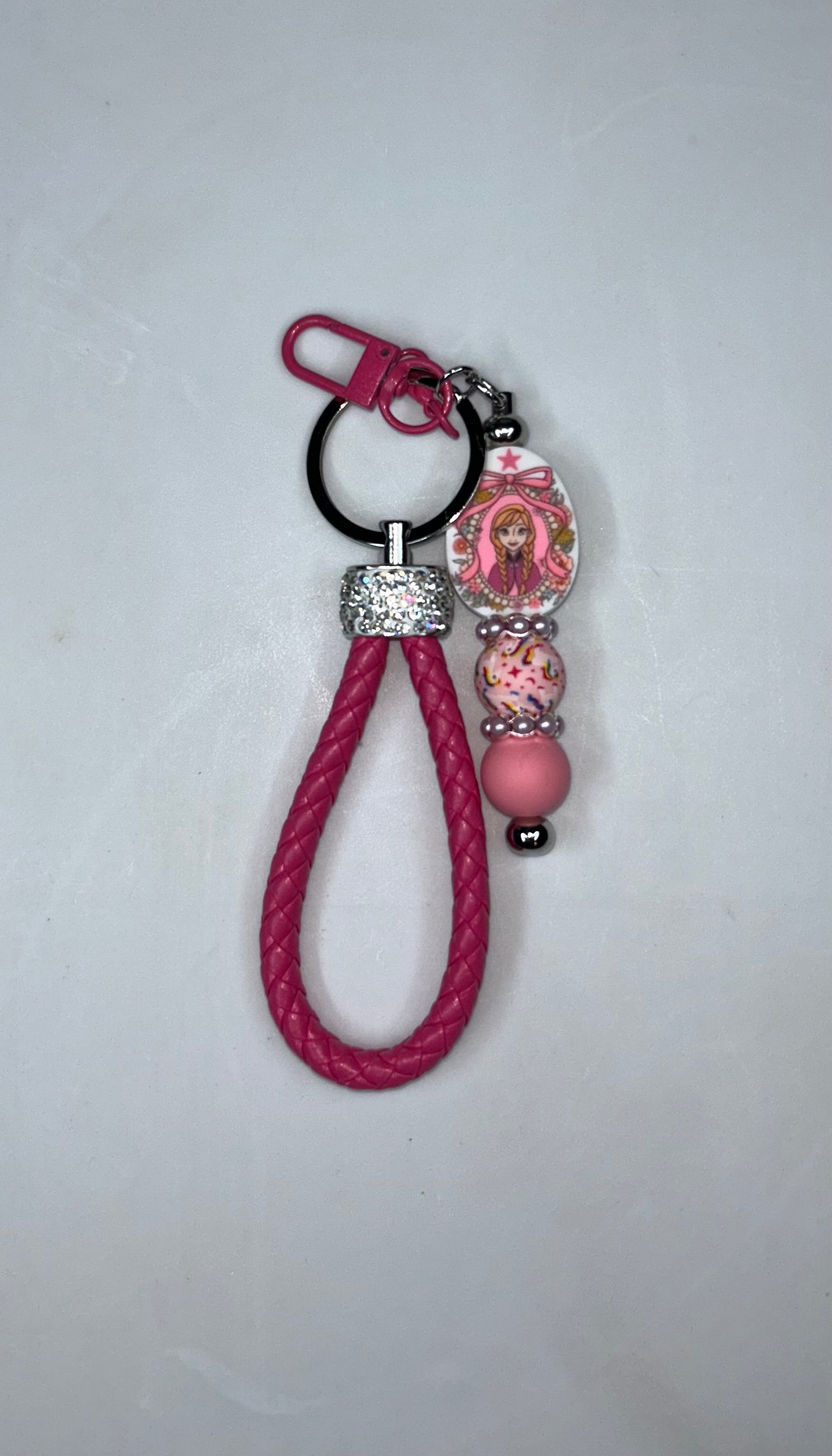 Anna Pink Rope Wristlet