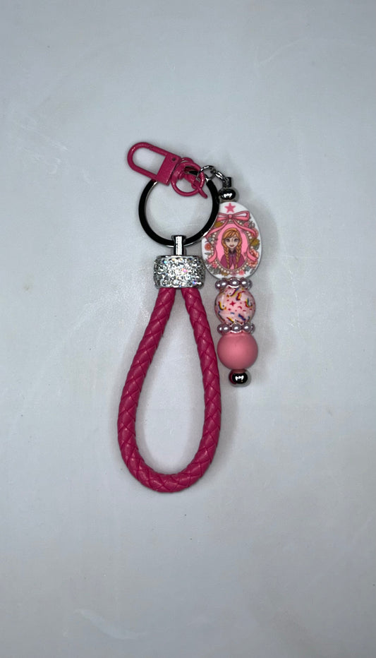 Anna Pink Rope Wristlet