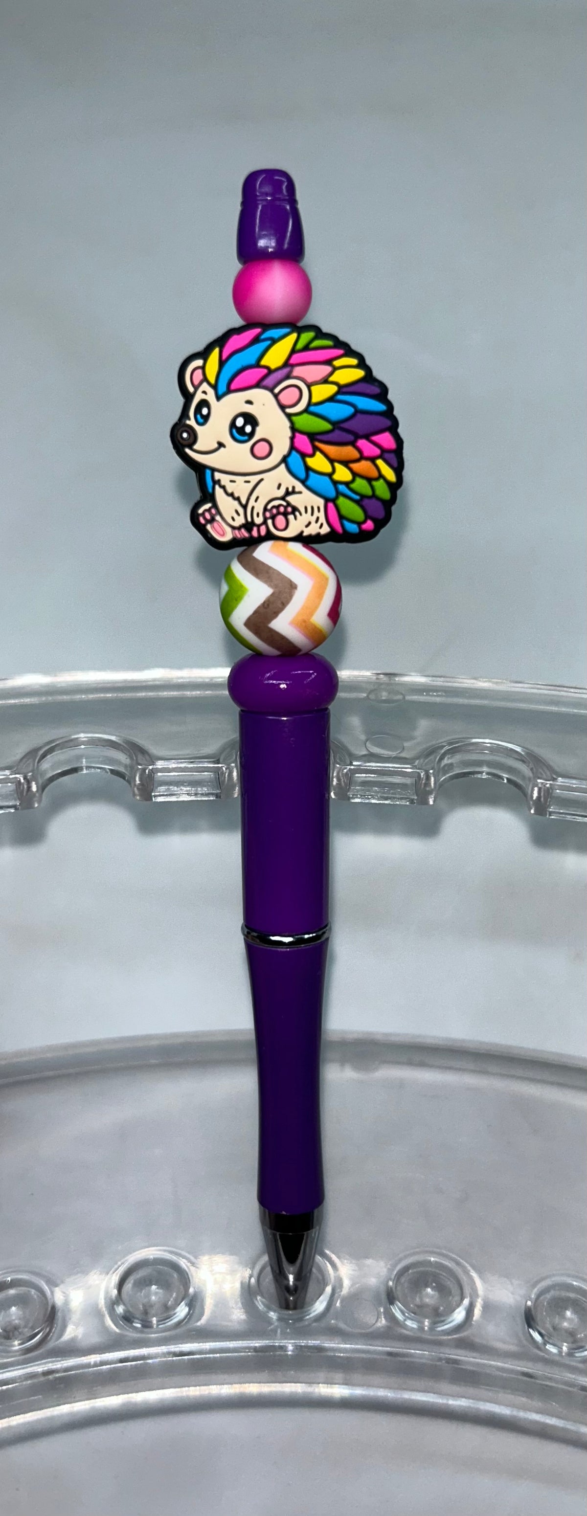 Colorful Hedgehog Purple Pen