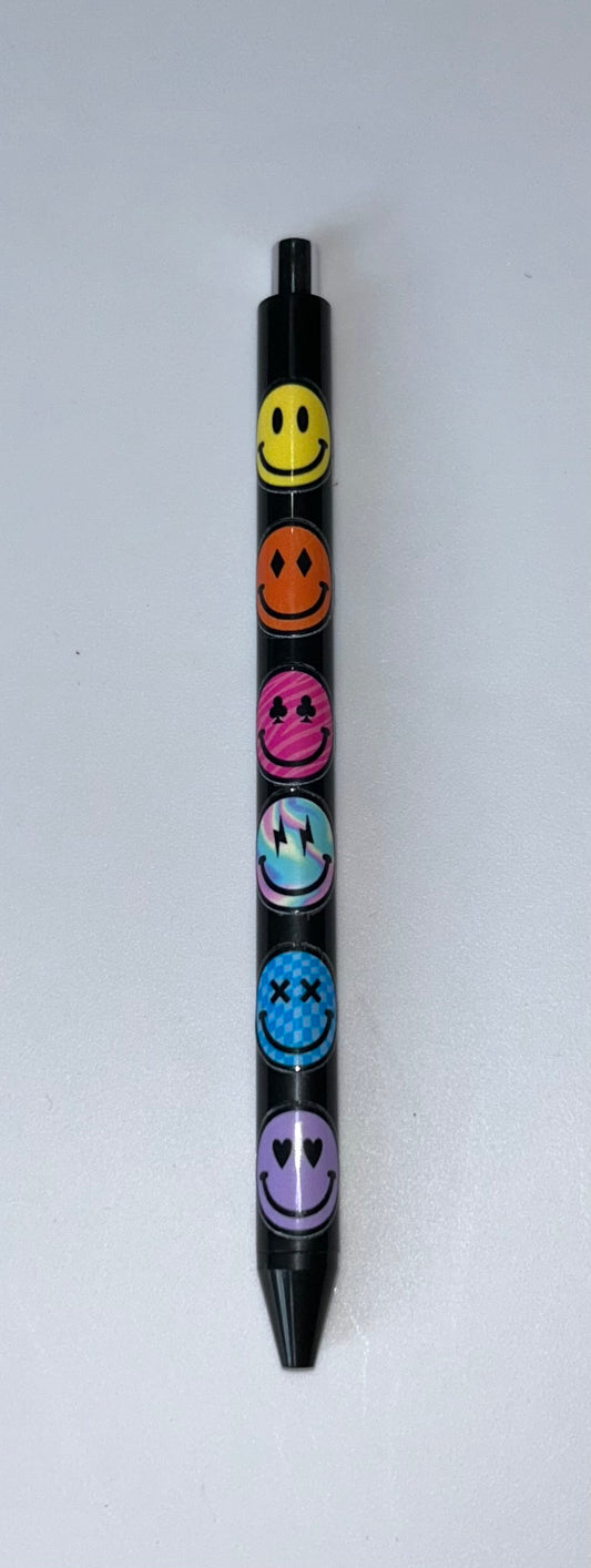 Smilie Wrapped Black Pen