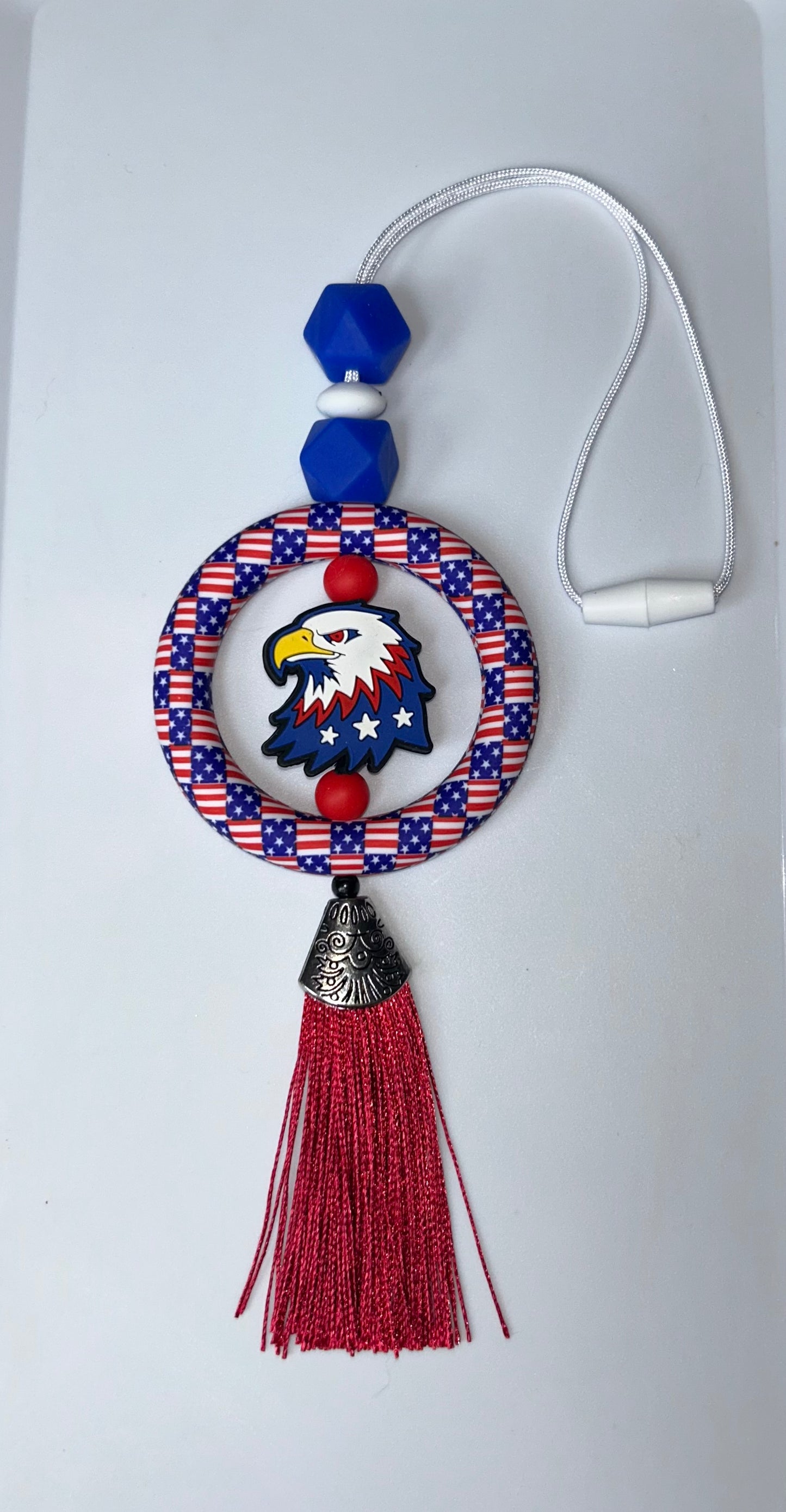 Patriotic Eagle Car Charm