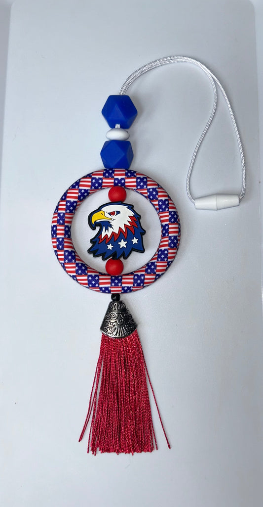 Patriotic Eagle Car Charm