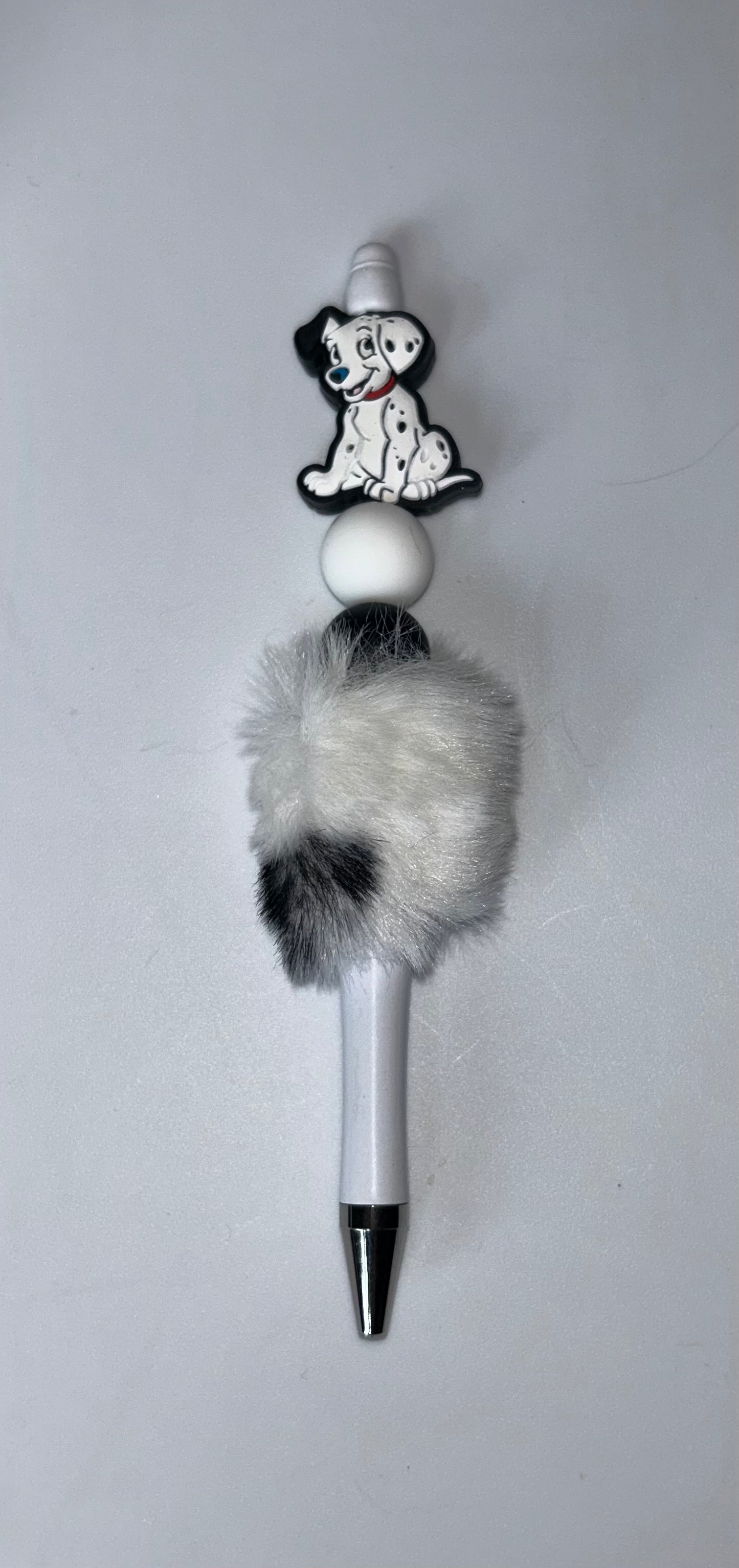 101 Dalmatian Black/White Pompom Pen
