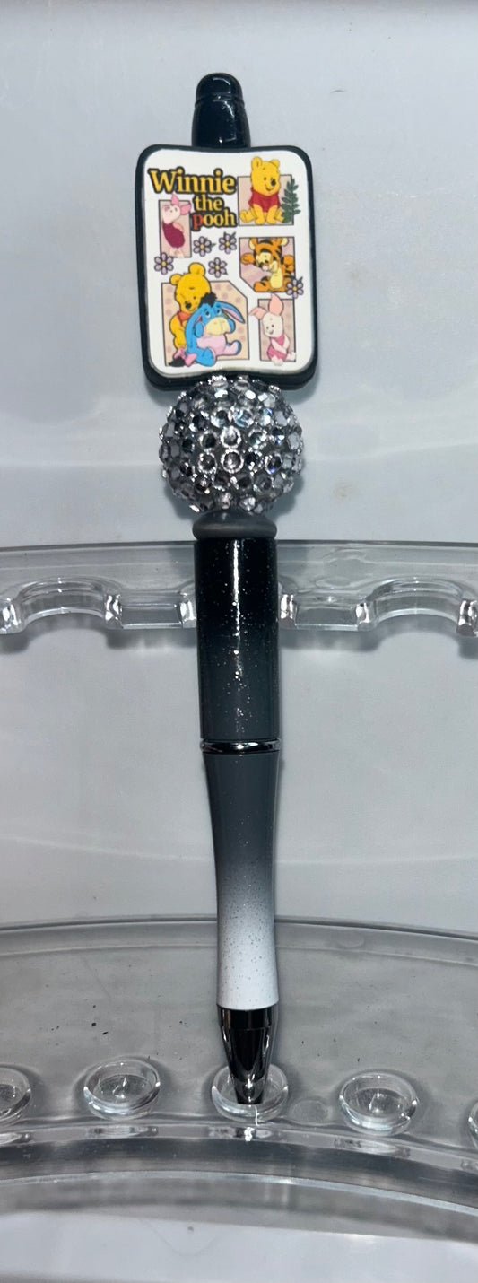 Winnie The Pooh Square Black Ombre' Pen