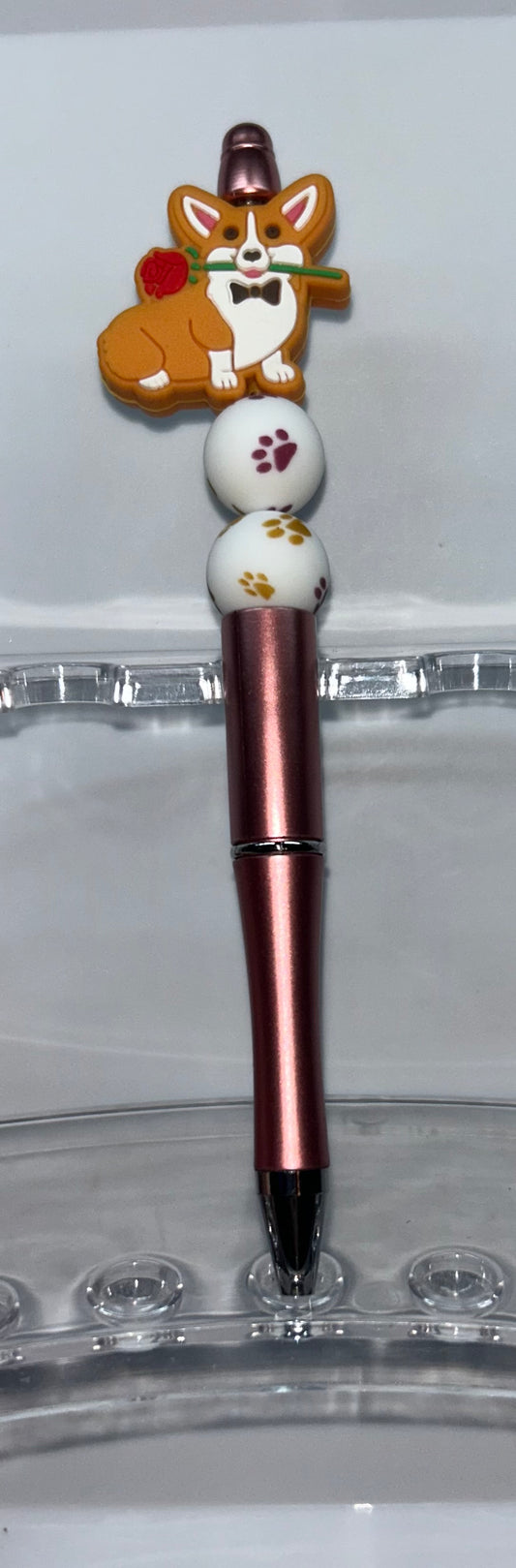 Corgi Rose Pen