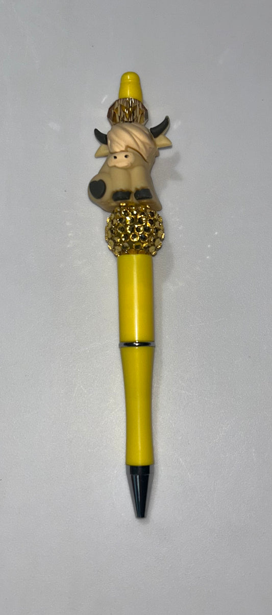 Highland Cow Yellow Pen