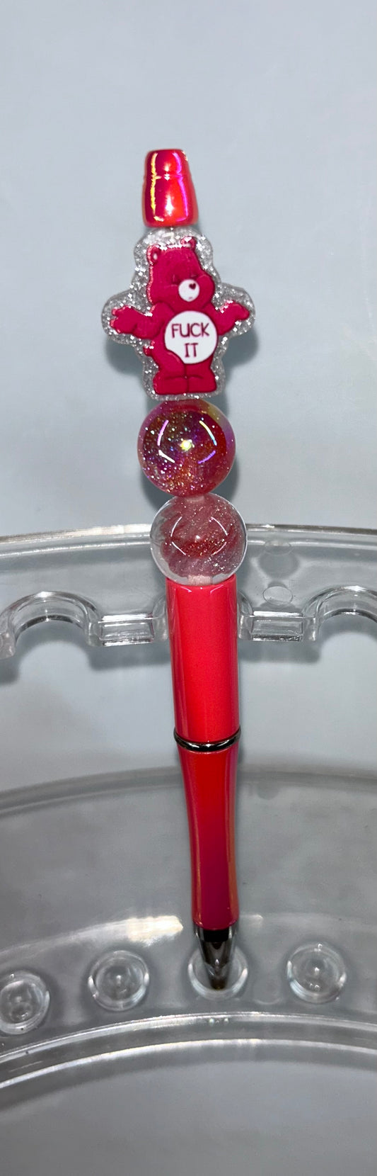 Swear Bear F!@# IT Pink Pen