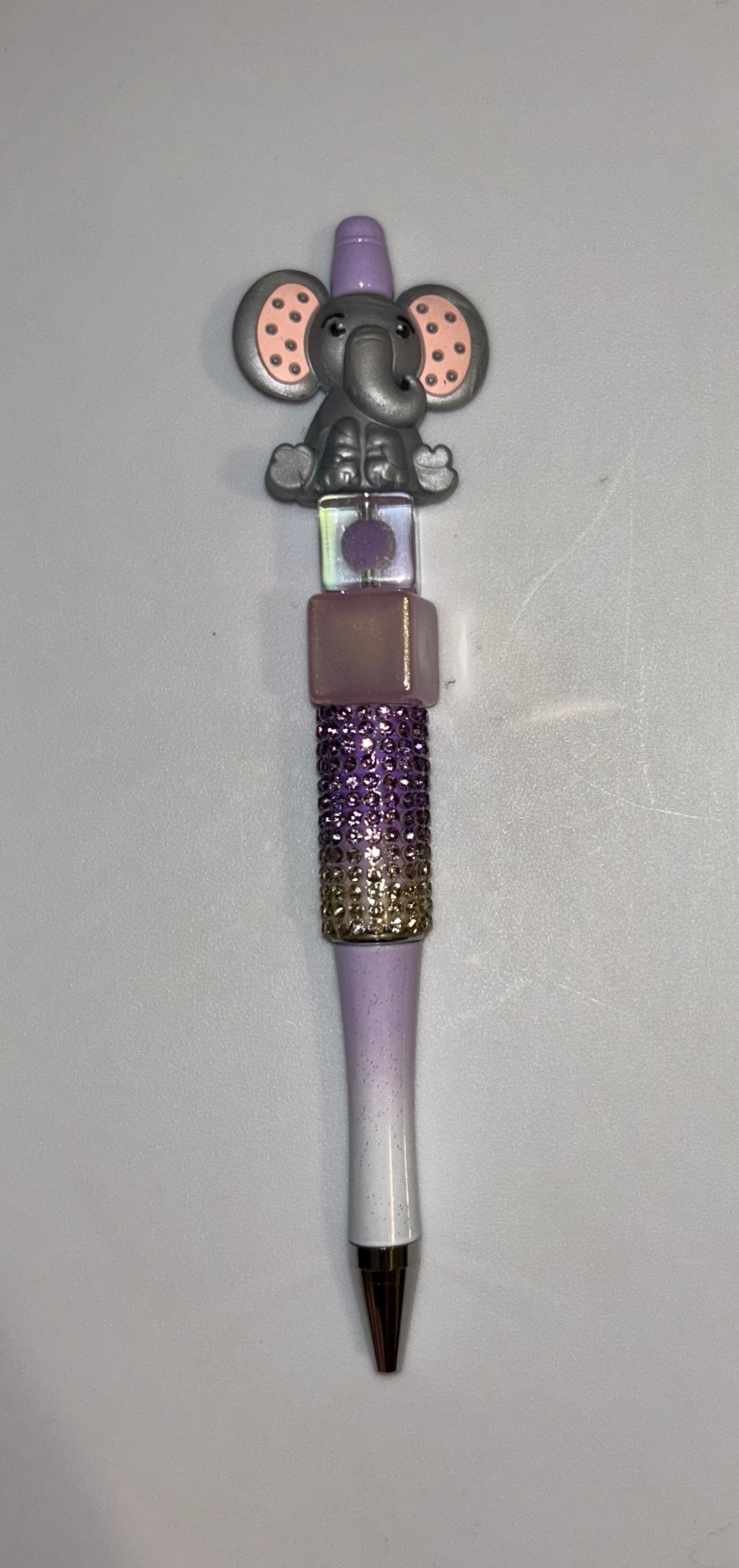 Elephant Purple/Gold Bling Purple Ombre Pen