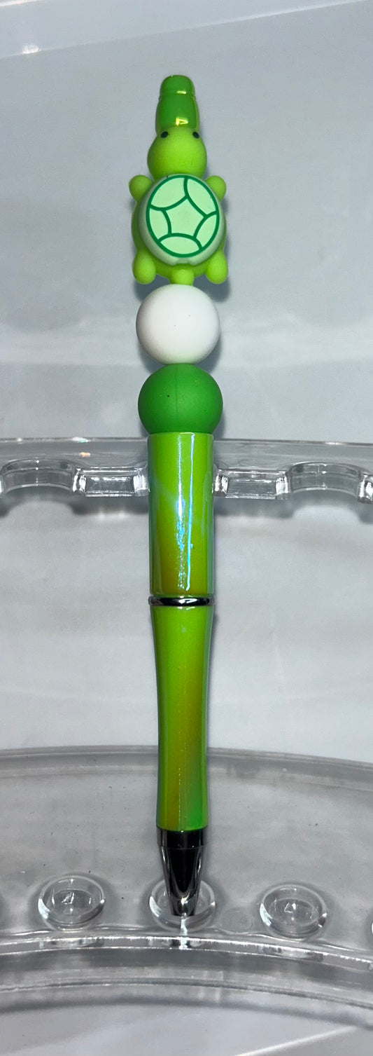 Green Turtle Green Pen