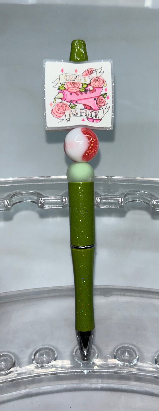 Crafty AF Green Glitter Pen