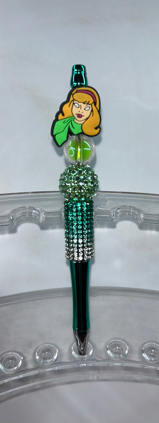 Daphne Bling Green Pen
