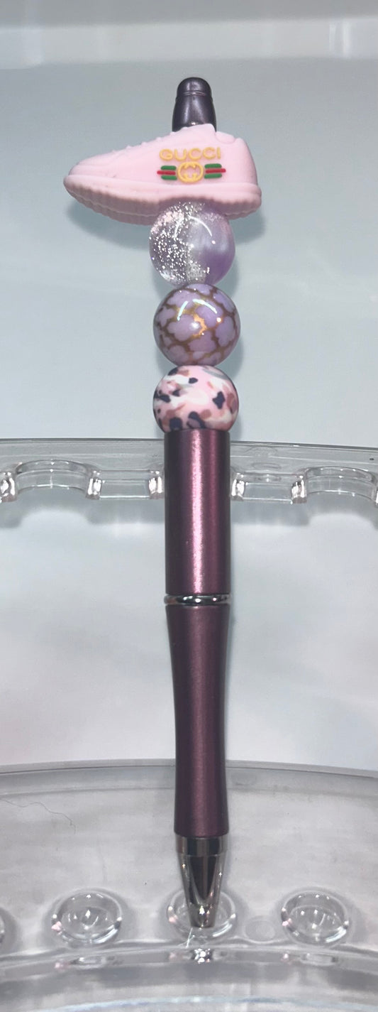 Pink Gucci Shoe Dark Rose Pen