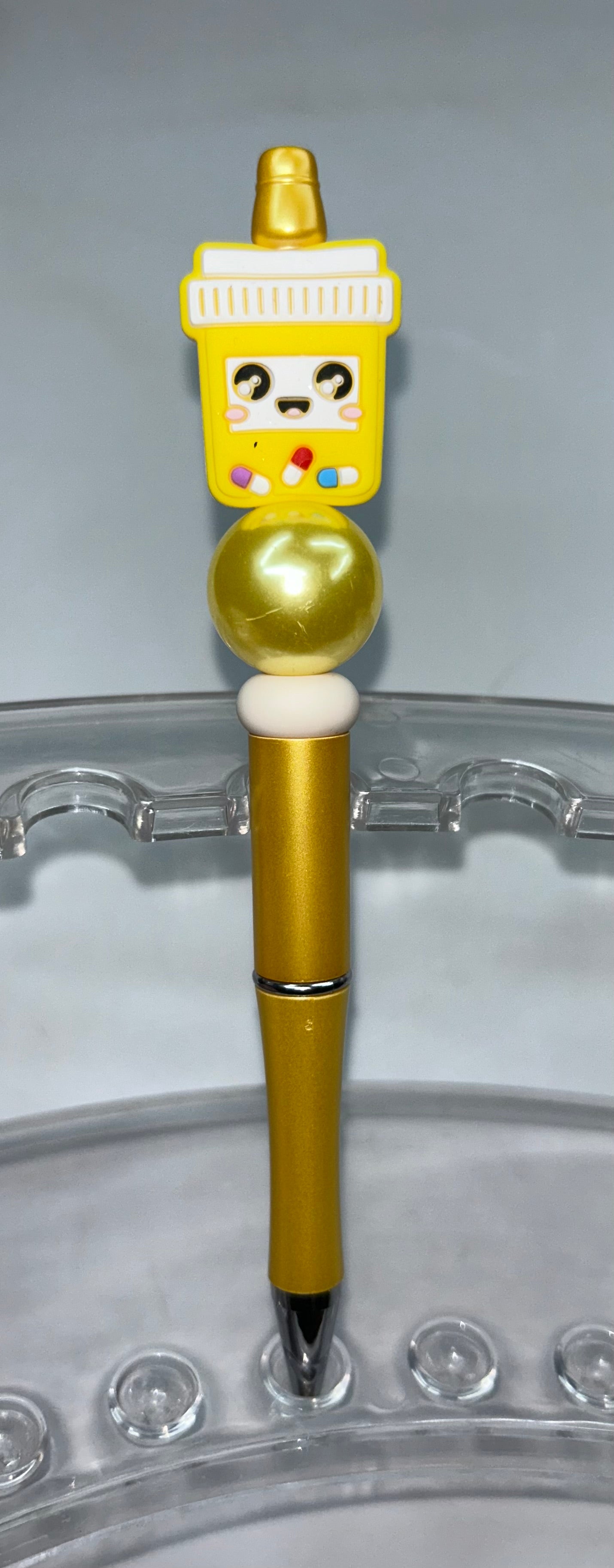 Yellow Pill Bottle Yellow Pen