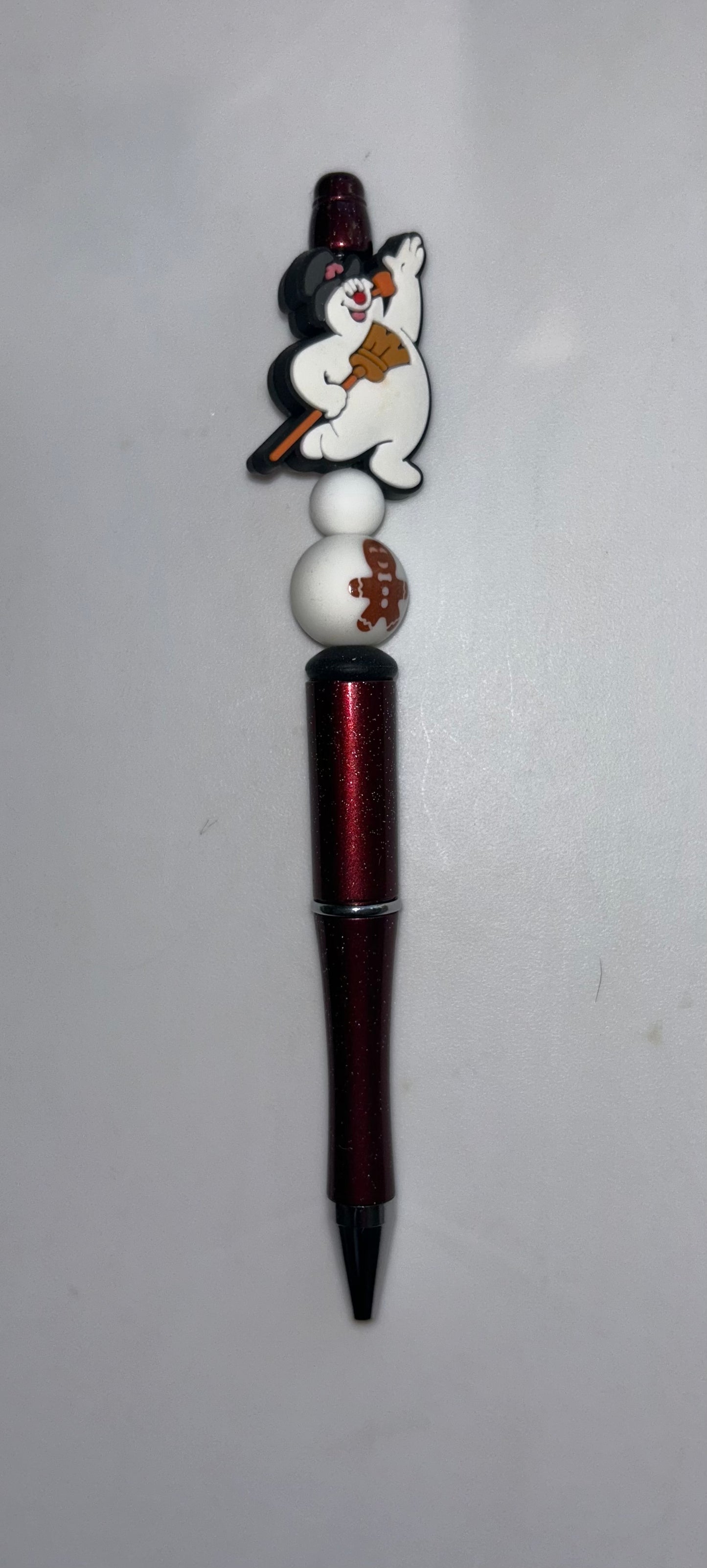 Snowman/Gingerbread Bead Red Pen