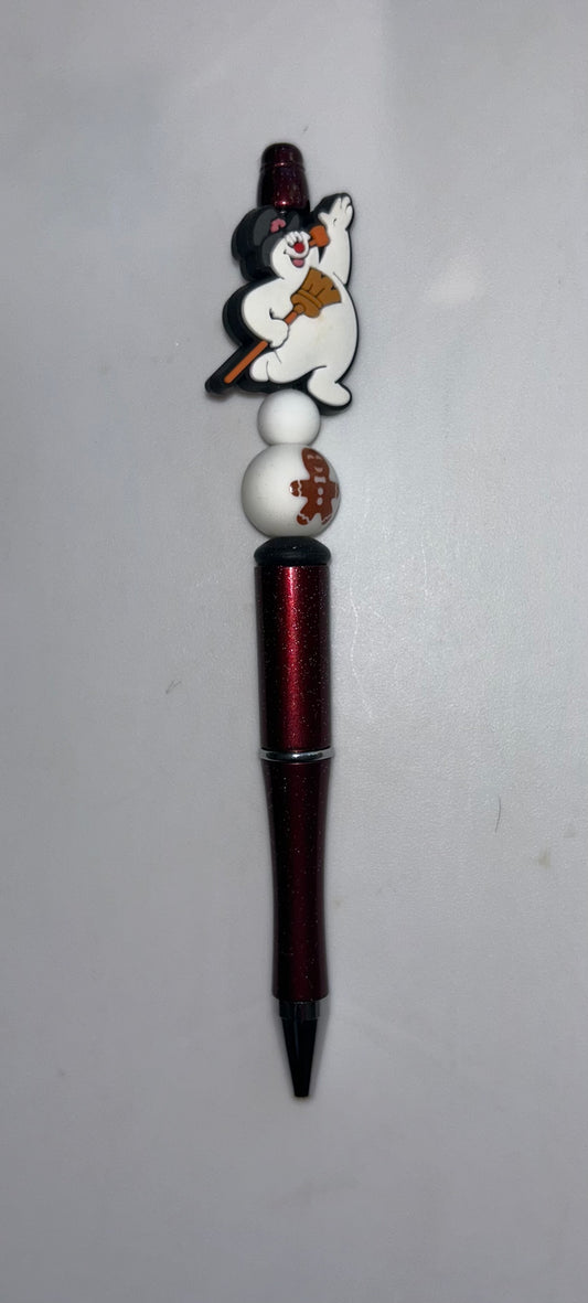 Snowman/Gingerbread Bead Red Pen