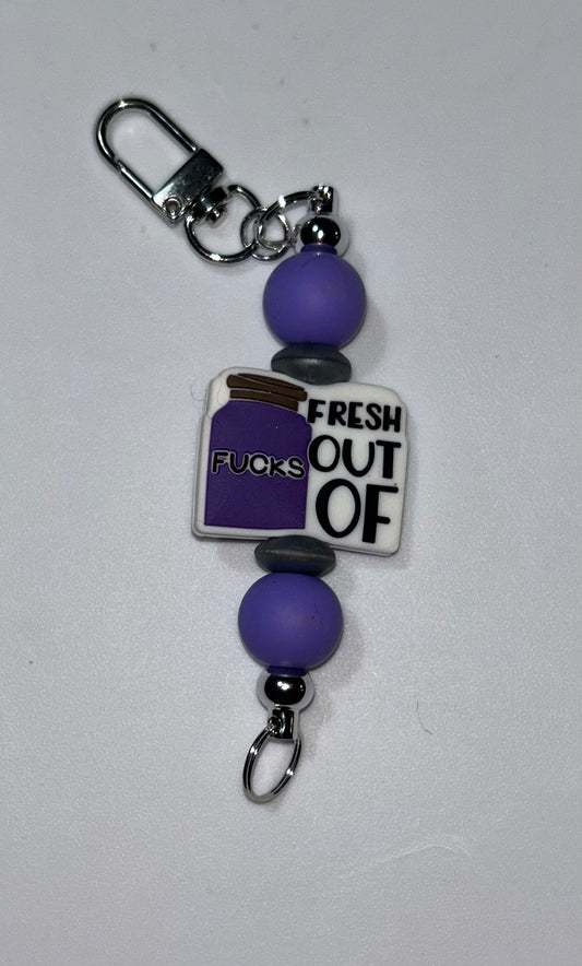 Fresh Out Of F$&@s Purple Keychain