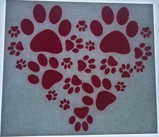 Heart Paw Print