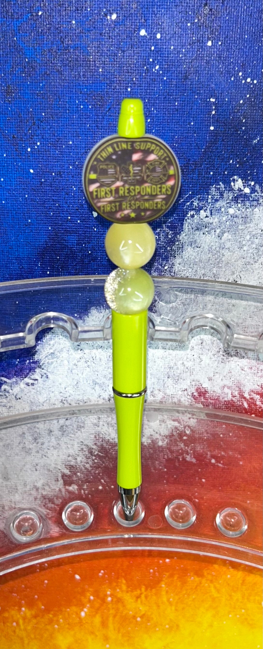 Thin Line Support Neon Yellow Pen