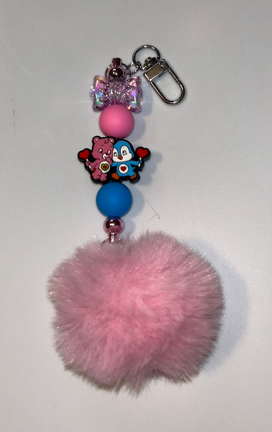 CareBear Pompom Keychain