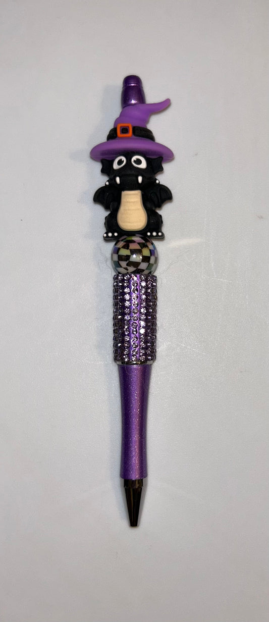 Dragon Witches Hat Purple Bling Pen