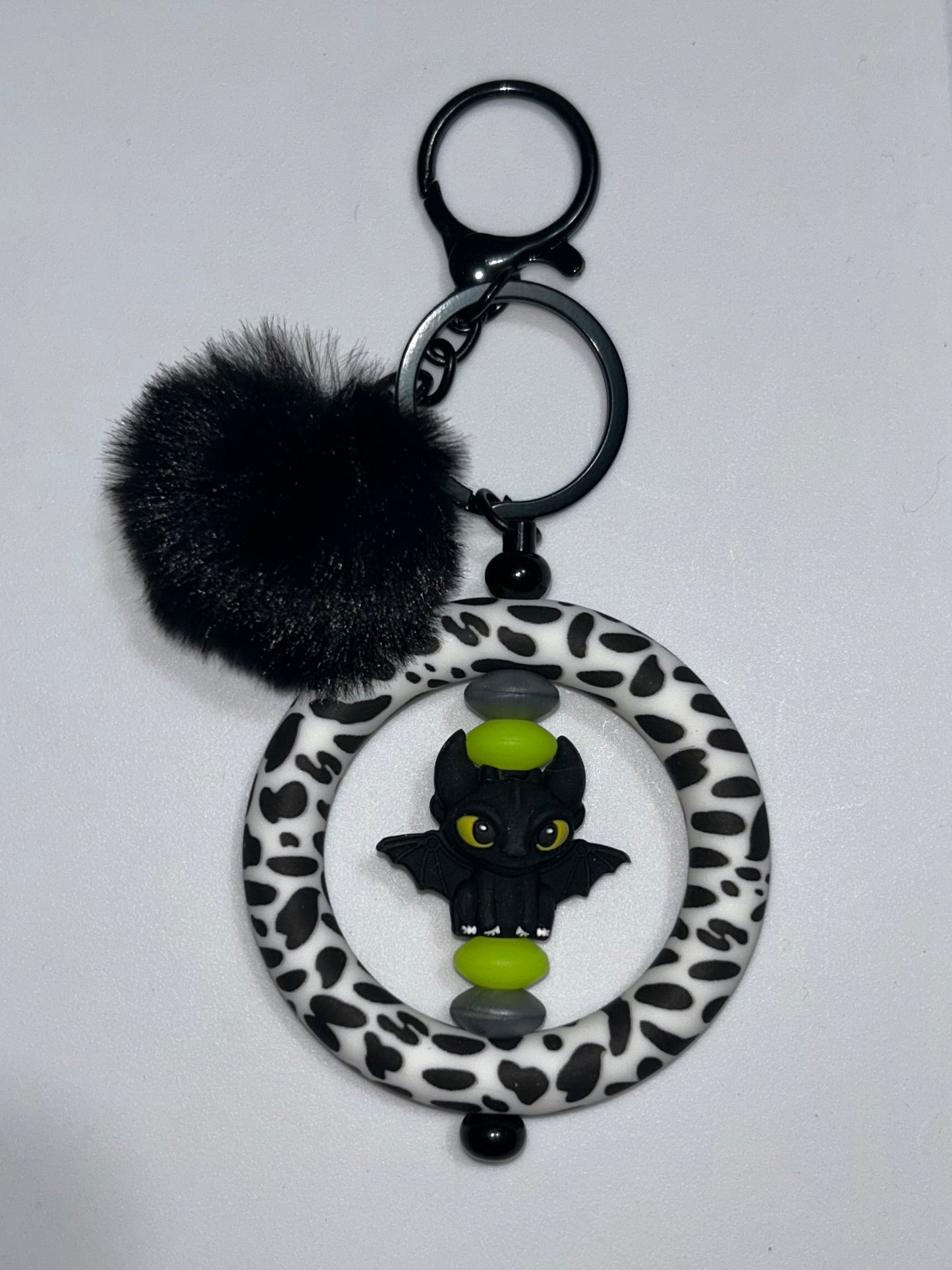 Toothless Pompom Keychain