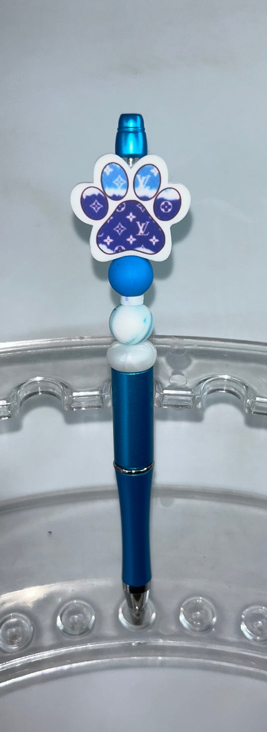 Louis Vuitton Blue Paw Print Blue Pen