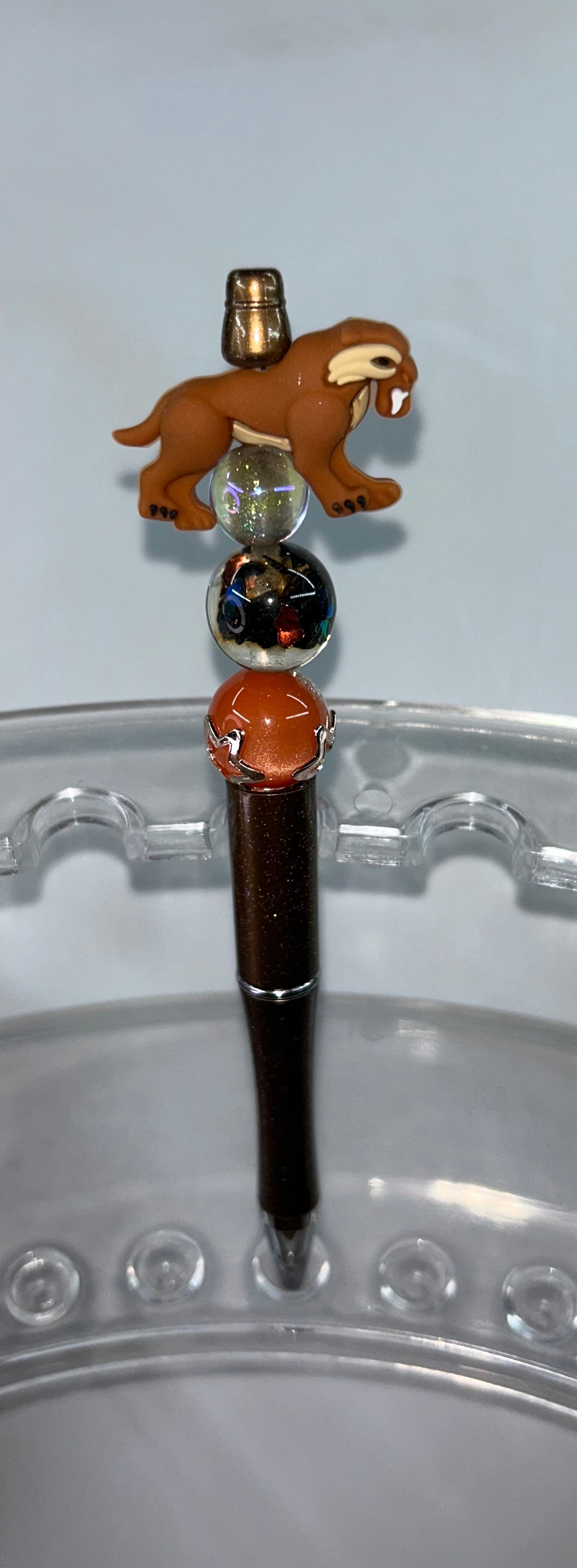 Sabber Tooth Brown Glitter Pen