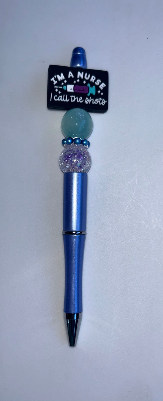 I'm A Nurse, I Call The Shots Blue Pen