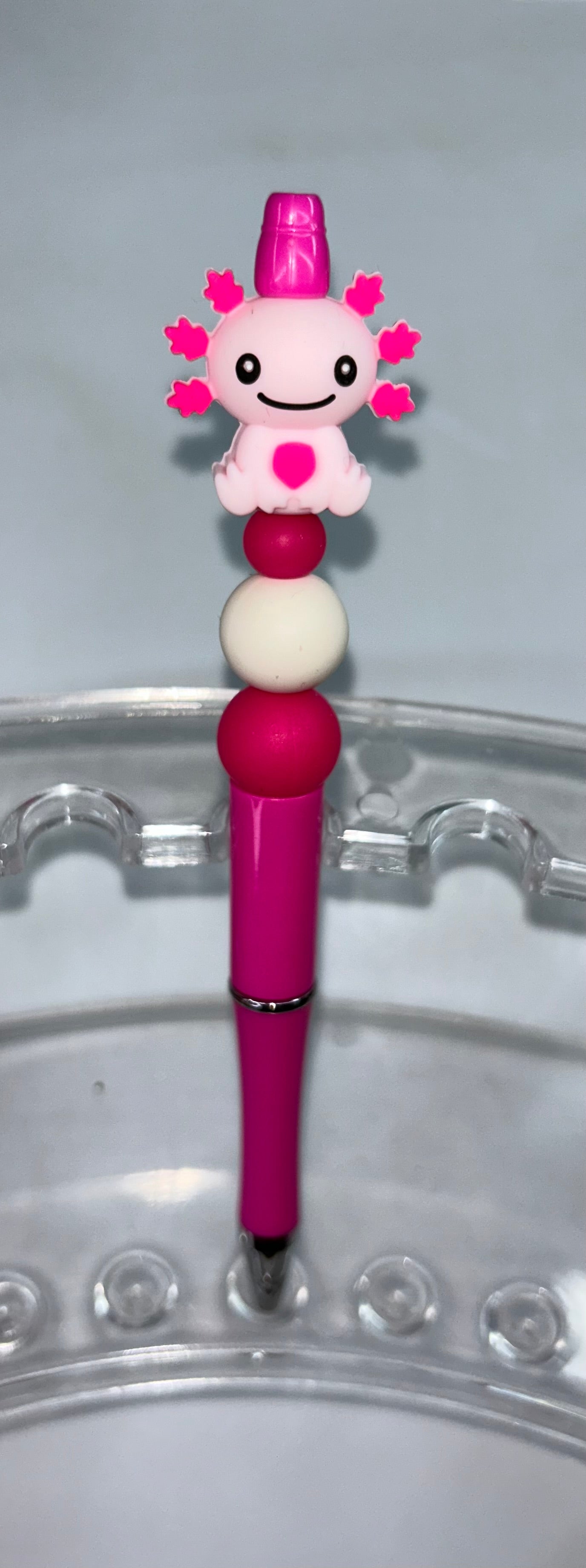 Pink Axolotl Pink Pen