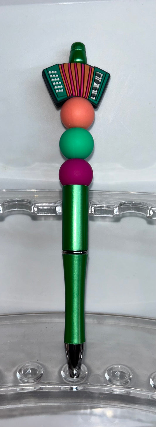 Accordion Green Pen