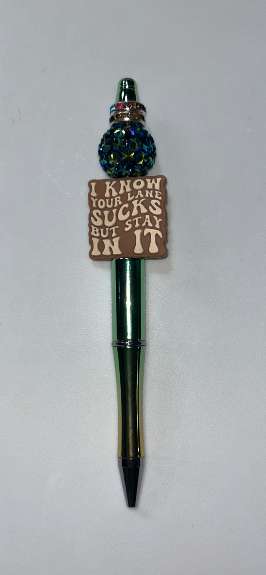 Lane Sucks Metallic Pen