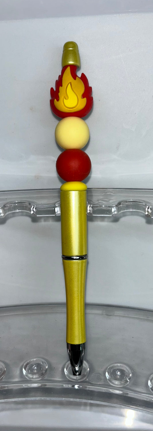 Fire Flame Yellow Pen