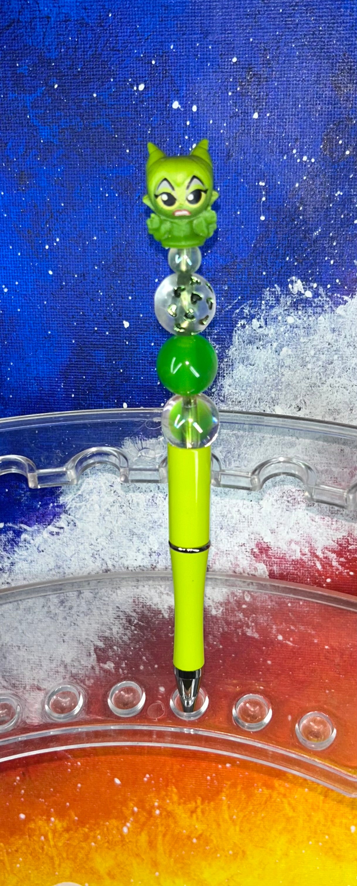 Maleficent Small Doorable Neon Green Pen