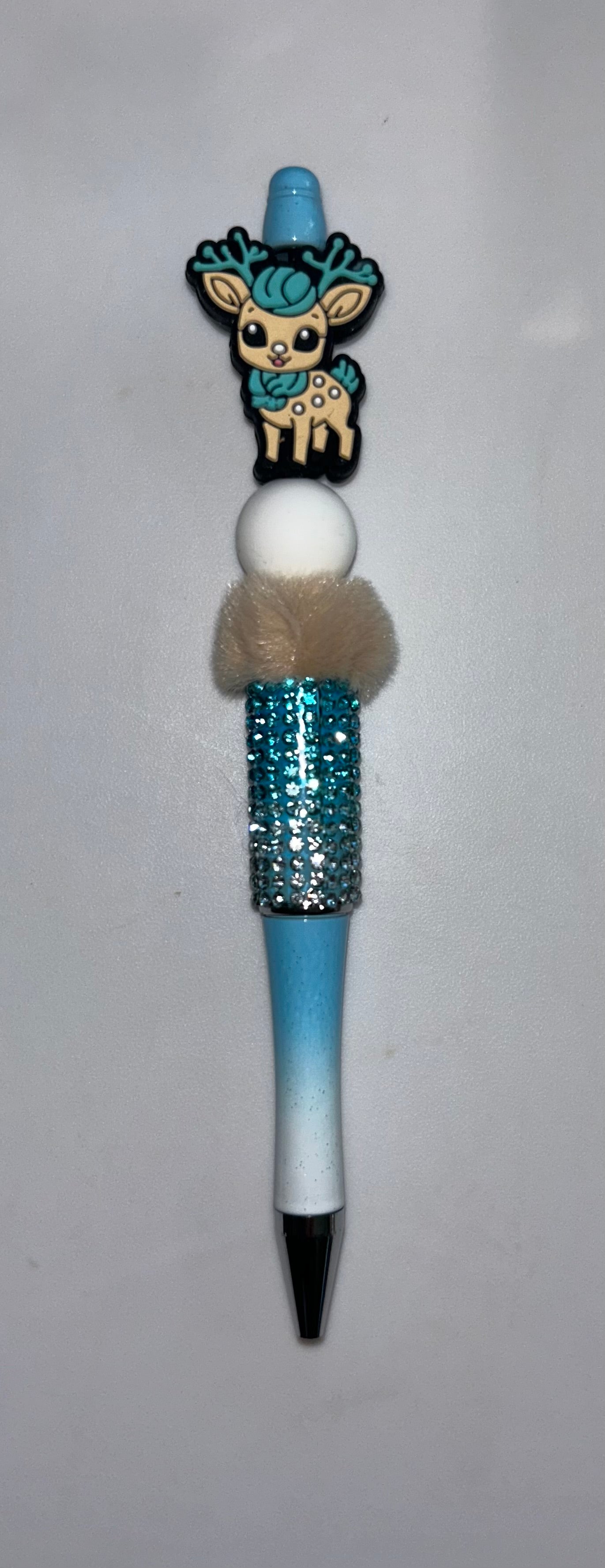 Reindeer Blue Ombre Bling Pen
