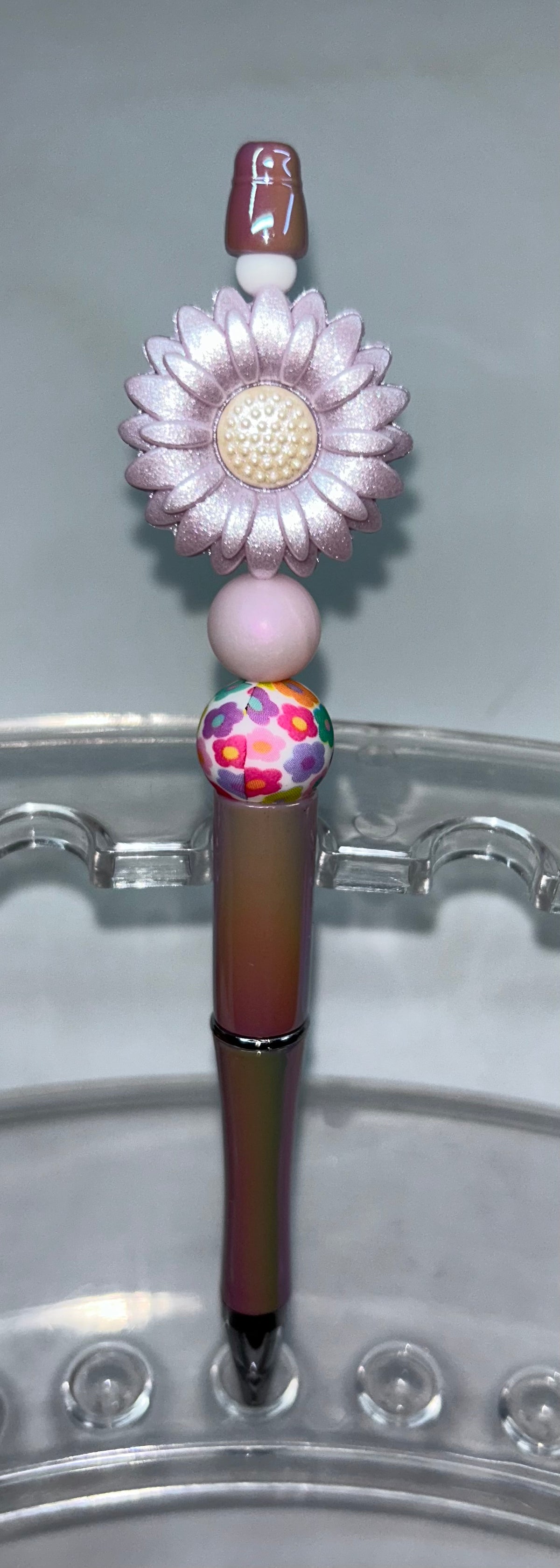 Pink Flower Pink Pearl Pen